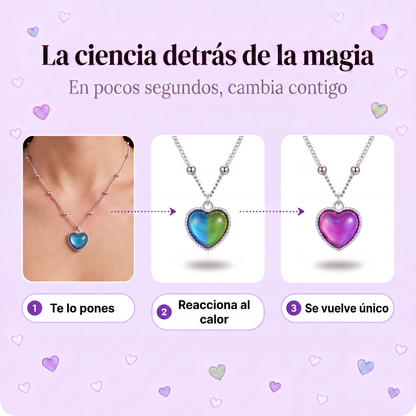 Collar Corazón Cambia Color