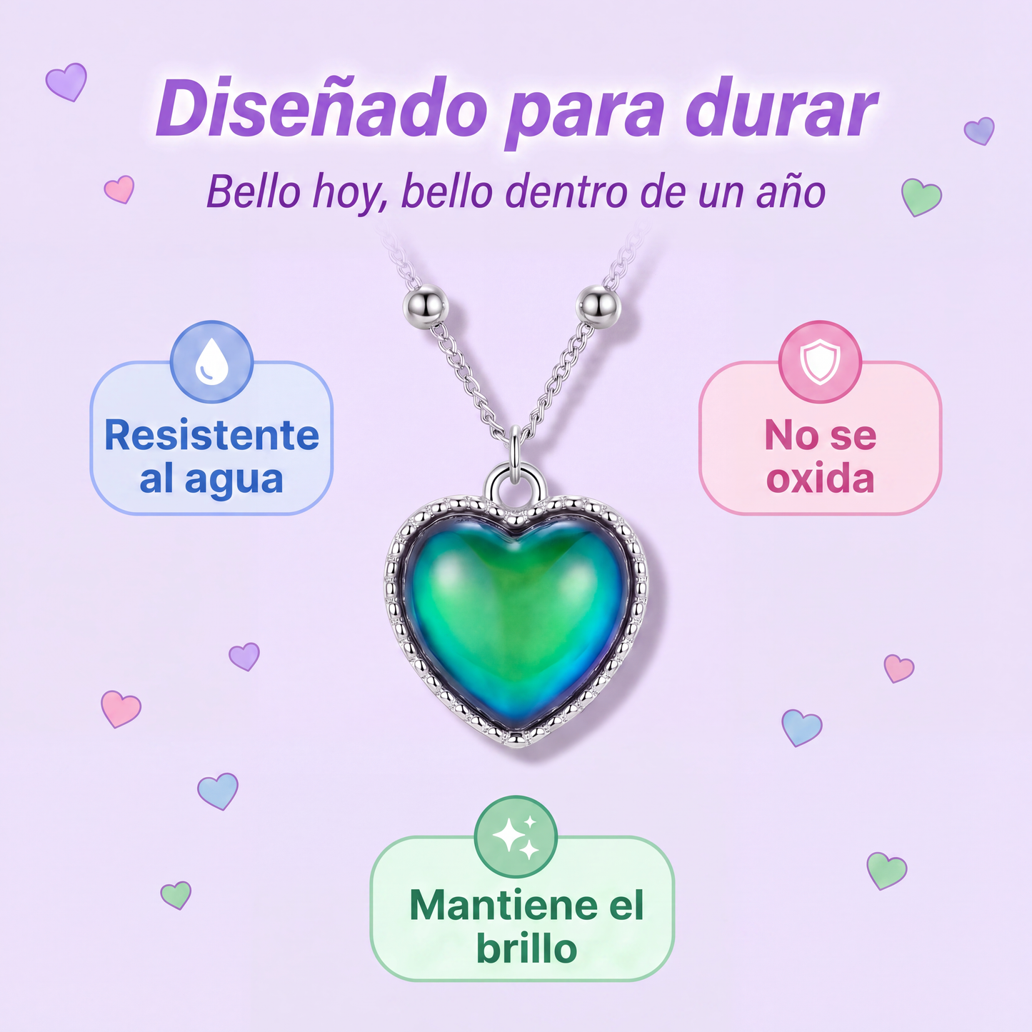 Collar Corazón Cambia Color